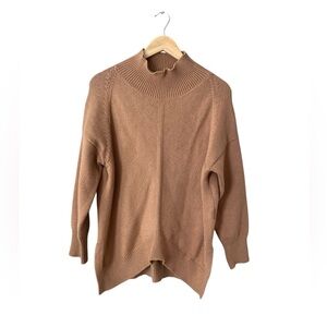 Anthropologie Maeve Tan Mock Neck Sweater